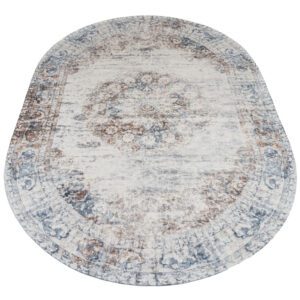 Vloerkleed Viola Taupe - Ovaal 200 x 290 cm